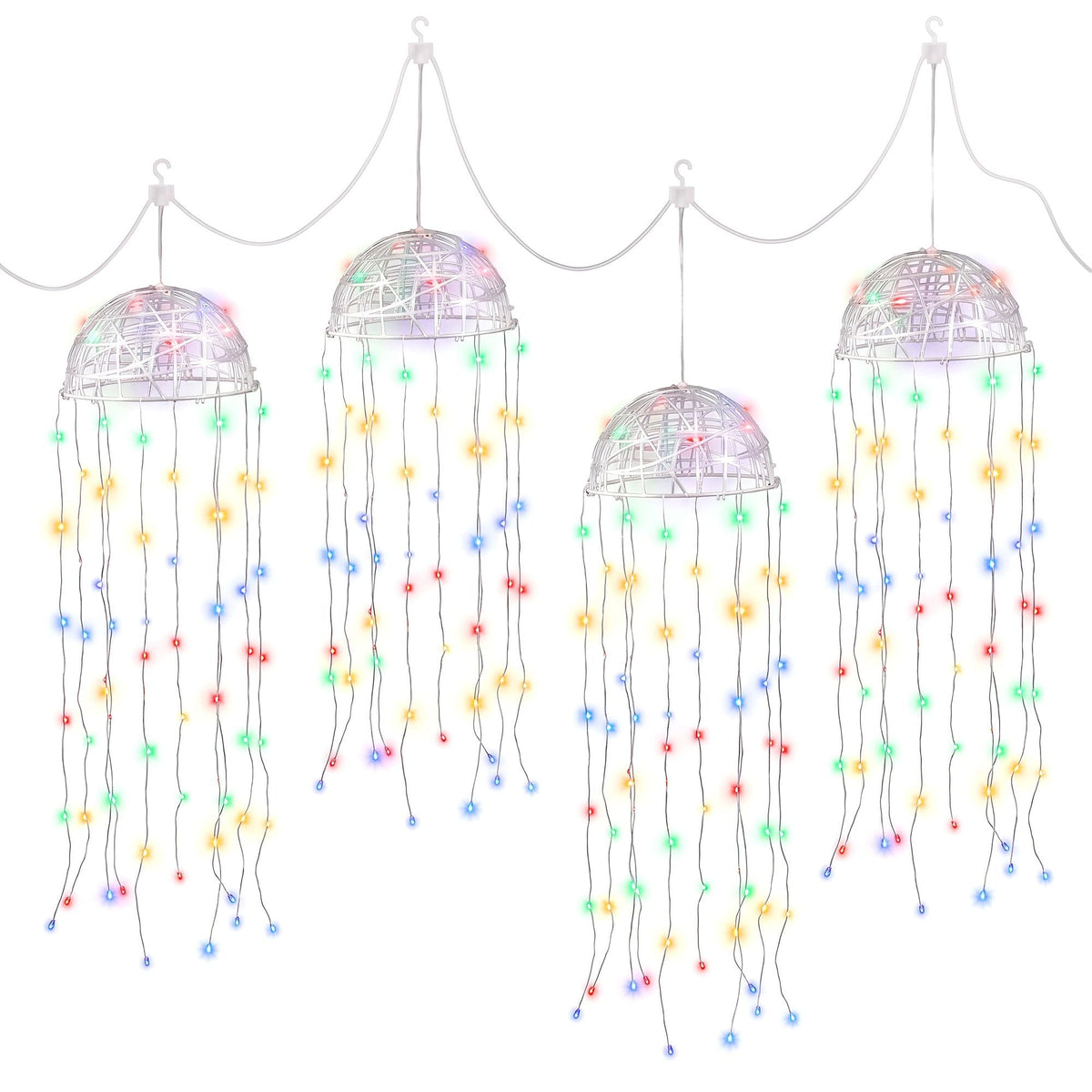 Solar Jellyfish Christmas Garden Lights 4-Pack with Multi-Colour LEDs - Occasions > Christmas > Outdoor Decorations & Lights - Rivercity House & Home Co. (ABN 18 642 972 209) - Affordable Modern Furniture Australia