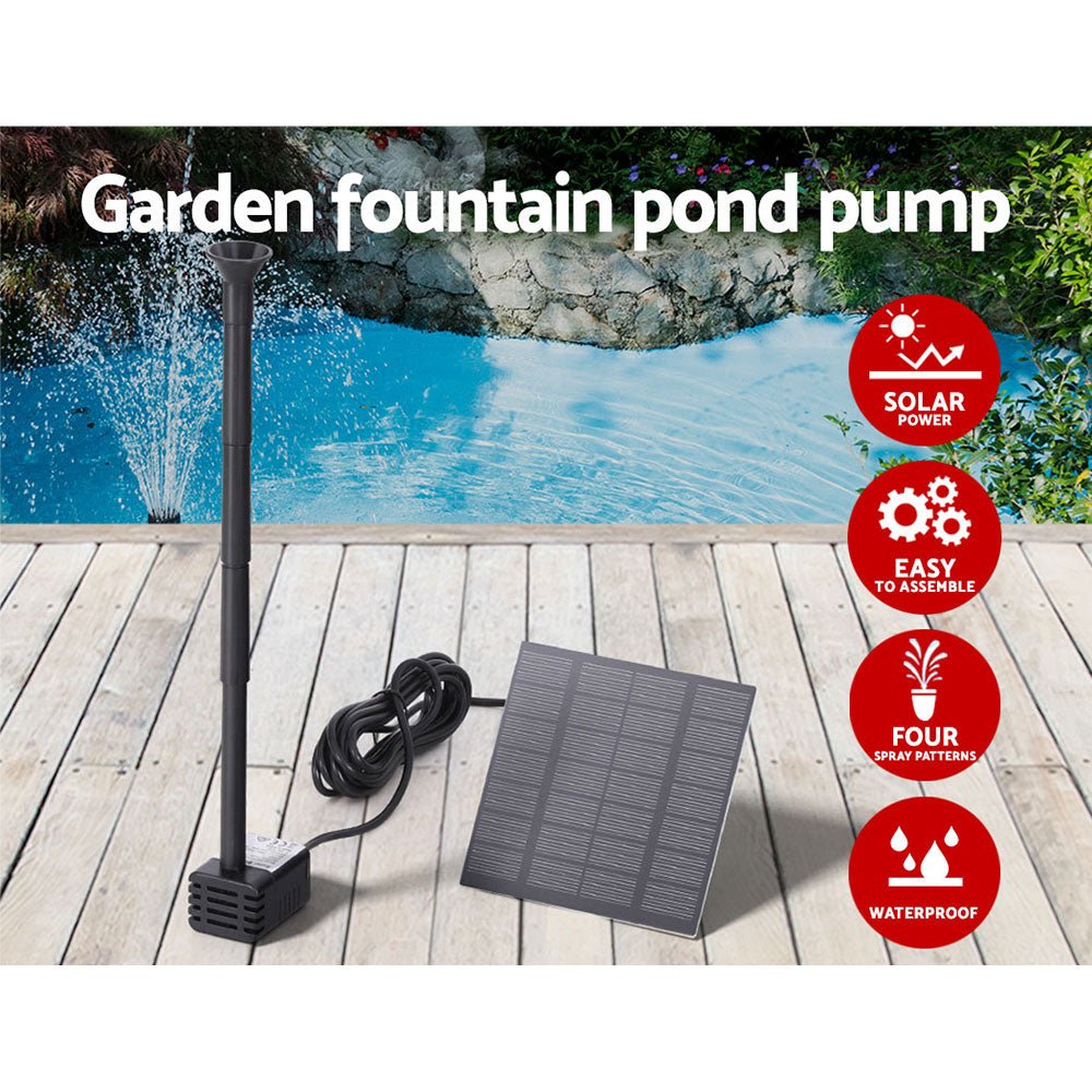 Solar Pond Pump Submersible Water Fountain Kit 2.6FT - Home & Garden > Fountains > Fountain & Ponds Accessories - Rivercity House & Home Co. (ABN 18 642 972 209) - Affordable Modern Furniture Australia