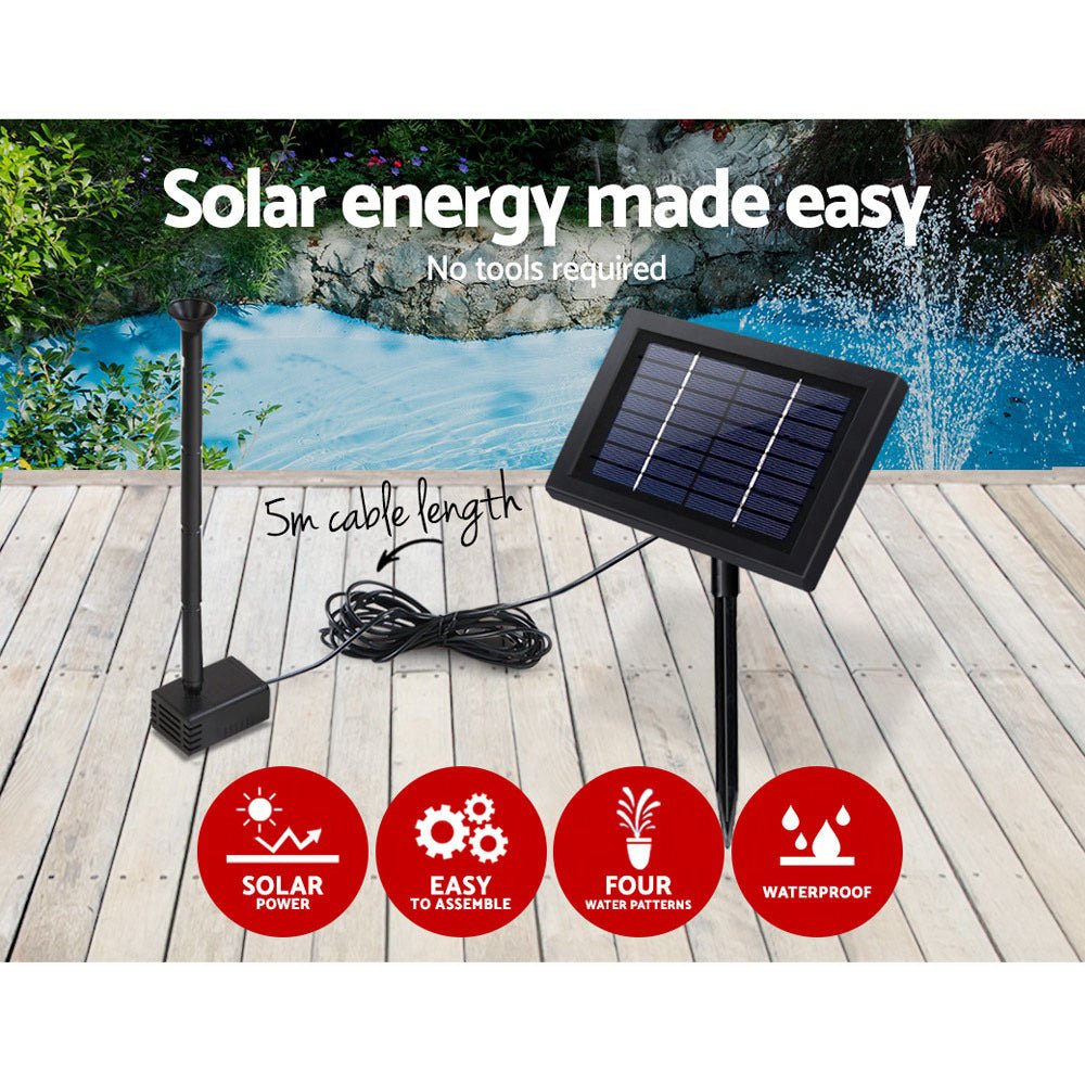 Solar Pond Pump Submersible Water Fountain Kit 4FT - Home & Garden > Fountains > Fountain & Ponds Accessories - Rivercity House & Home Co. (ABN 18 642 972 209) - Affordable Modern Furniture Australia