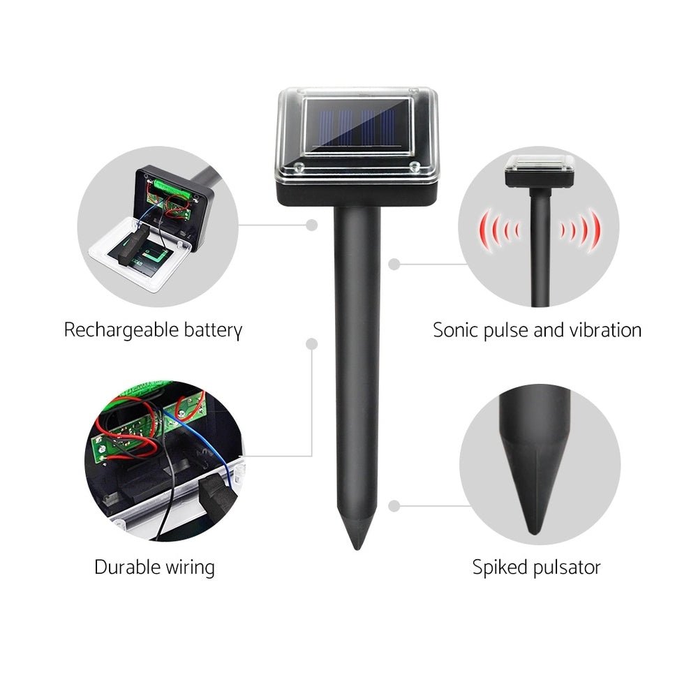 Solar Snake Repeller 8X Multi Pulse Ultrasonic Powered Pest Repellent - Pet Care > Pest Control > Household Insect Repellents - Rivercity House & Home Co. (ABN 18 642 972 209) - Affordable Modern Furniture Australia