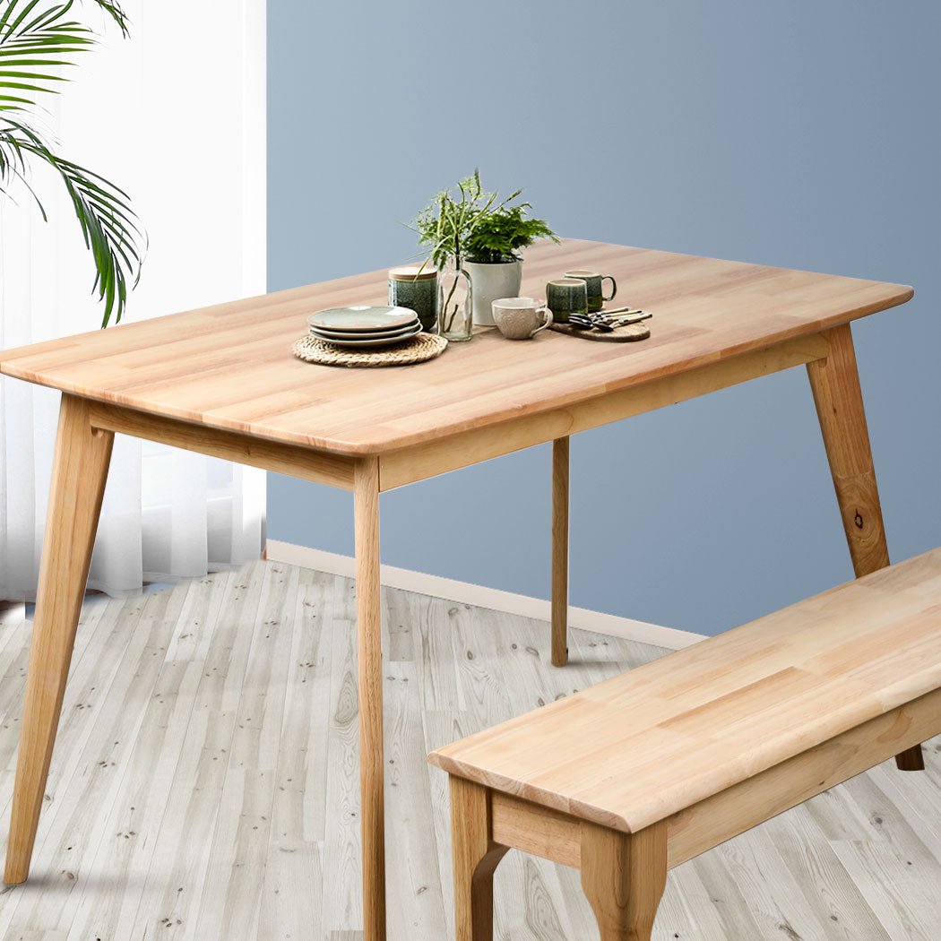 Solid Wood Dining Table Coffee Table 120cm x 75cm - Oak - Rivercity House & Home Co. (ABN 18 642 972 209) - Affordable Modern Furniture Australia