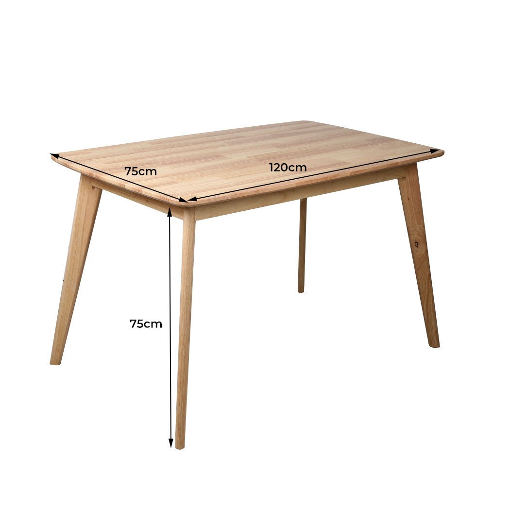 Solid Wood Dining Table Coffee Table 120cm x 75cm - Oak - Rivercity House & Home Co. (ABN 18 642 972 209) - Affordable Modern Furniture Australia