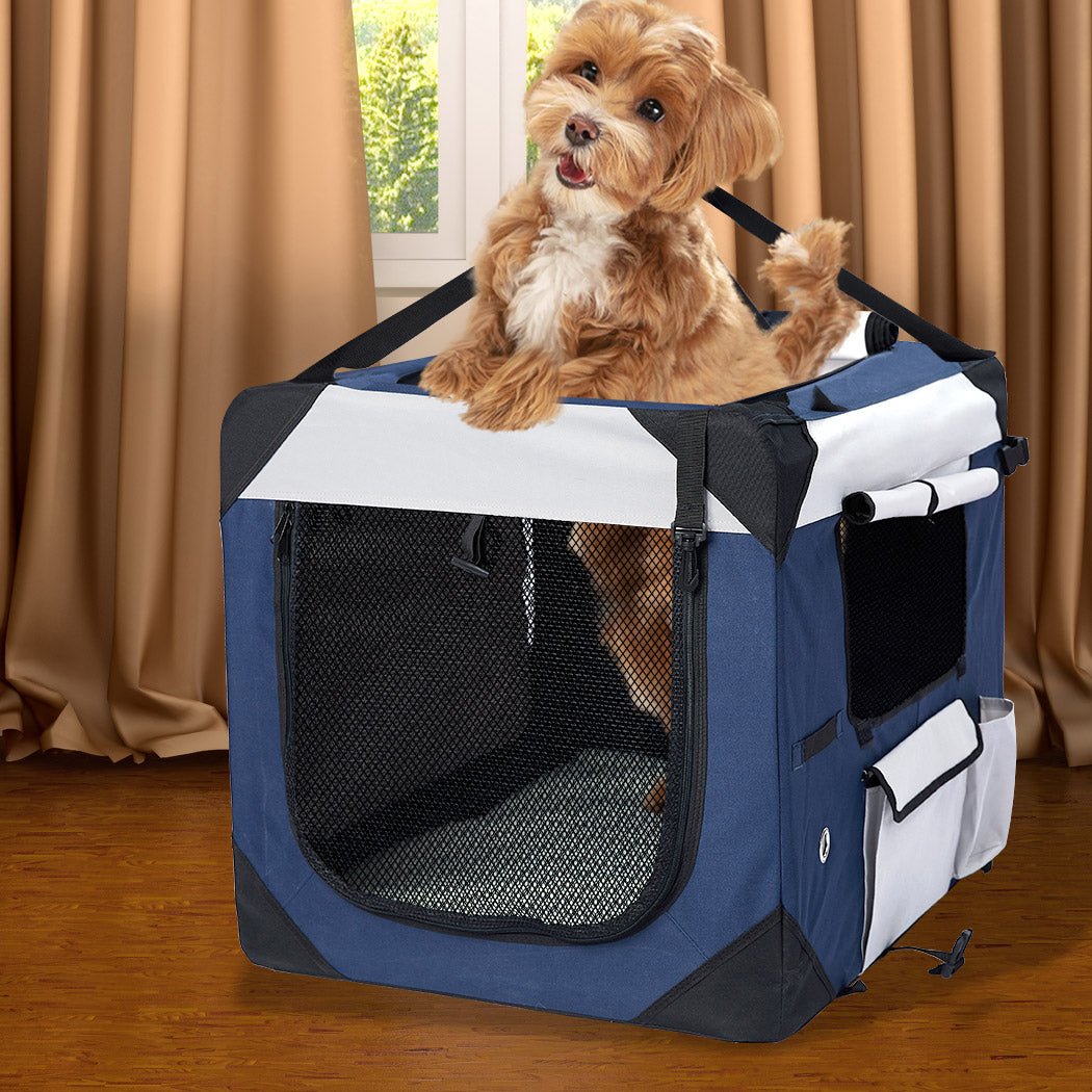 Spacious Medium Dog Puppy Pet Carrier Bag - Blue - Rivercity House & Home Co. (ABN 18 642 972 209) - Affordable Modern Furniture Australia