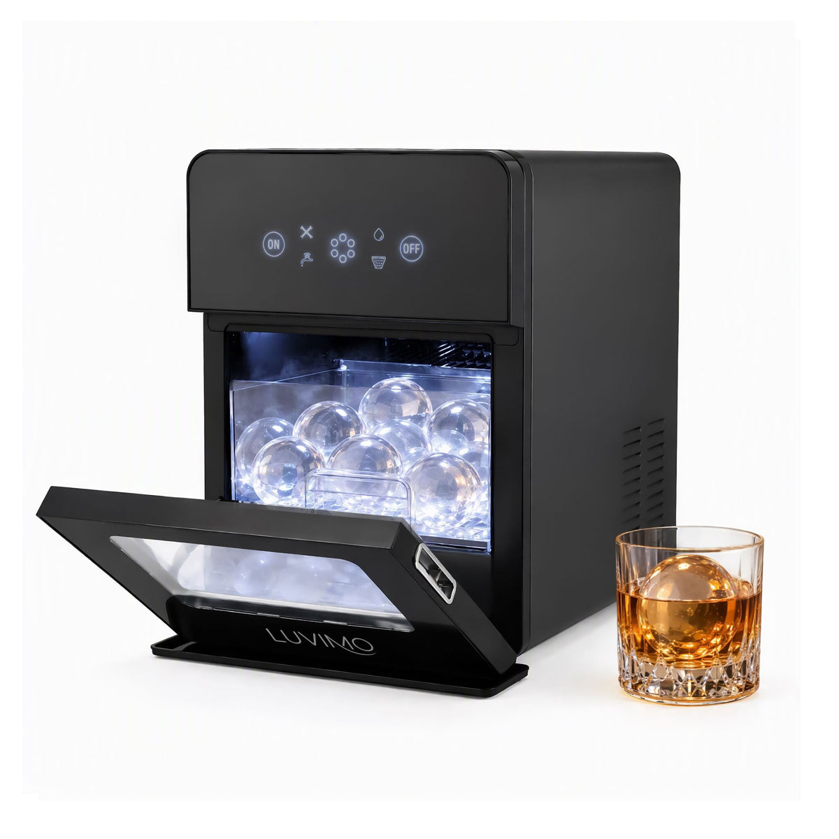 Sphere Ice Maker Machine 50mm Ice Balls 140pcs/Day for Whiskey and Wine - Appliances > Kitchen Appliances > Ice Makers - Rivercity House & Home Co. (ABN 18 642 972 209) - Affordable Modern Furniture Australia