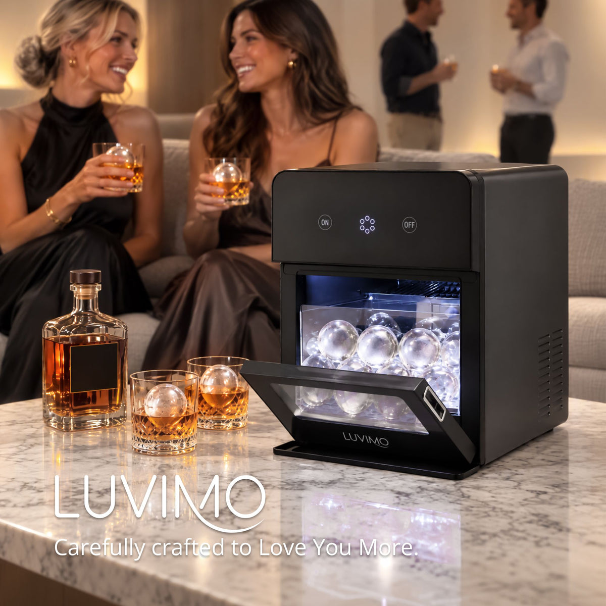 Sphere Ice Maker Machine 50mm Ice Balls 140pcs/Day for Whiskey and Wine - Appliances > Kitchen Appliances > Ice Makers - Rivercity House & Home Co. (ABN 18 642 972 209) - Affordable Modern Furniture Australia