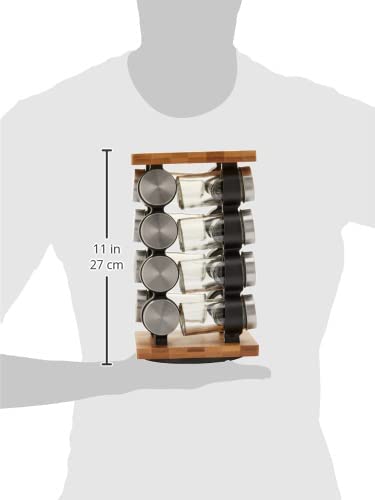 Spice Rack Organizer with 12 Refillable Jars for Kitchen - Home & Garden > DIY > Kitchen & Bathroom DIY - Rivercity House & Home Co. (ABN 18 642 972 209) - Affordable Modern Furniture Australia