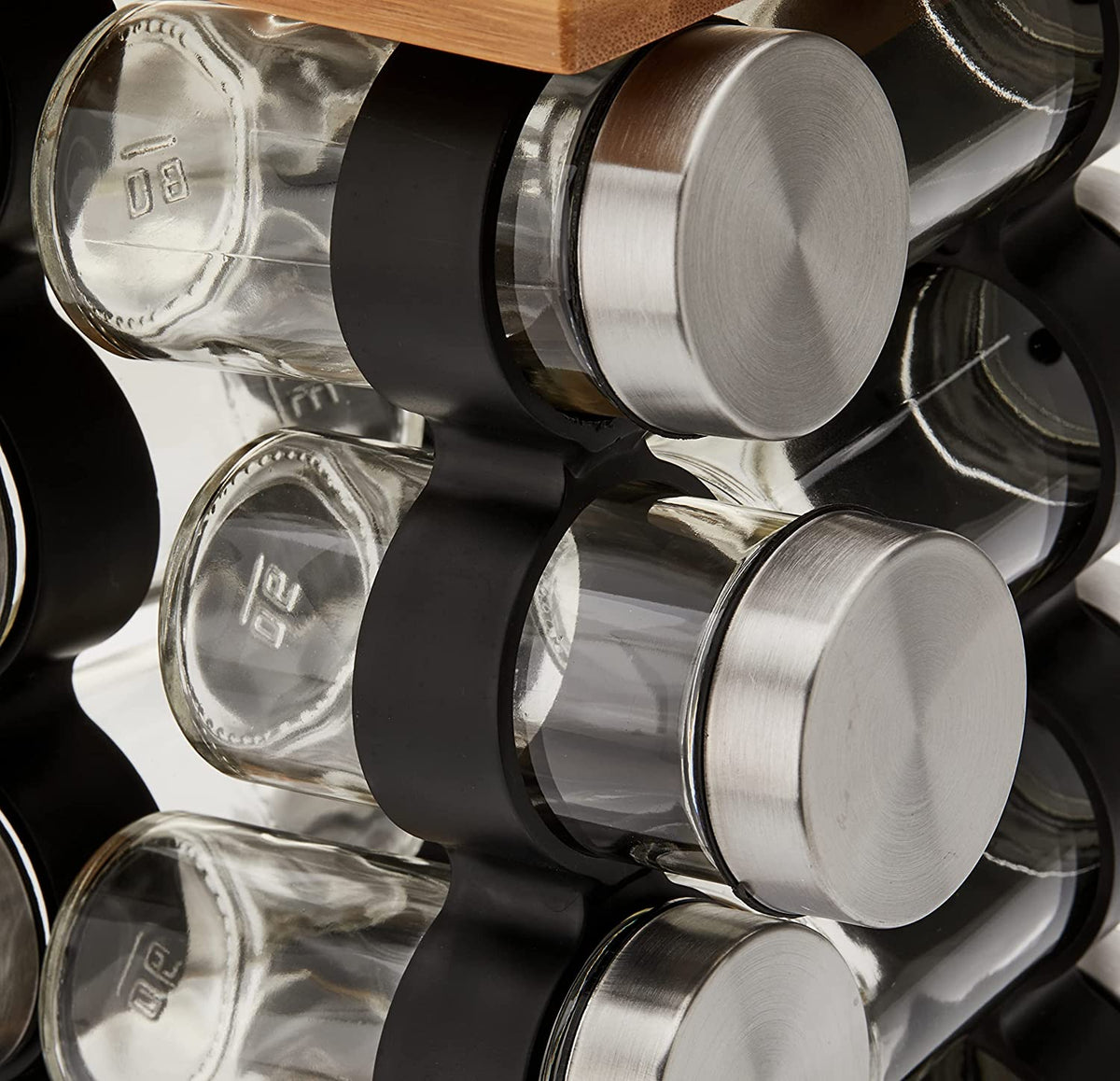 Spice Rack Organizer with 12 Refillable Jars for Kitchen - Home & Garden > DIY > Kitchen & Bathroom DIY - Rivercity House & Home Co. (ABN 18 642 972 209) - Affordable Modern Furniture Australia