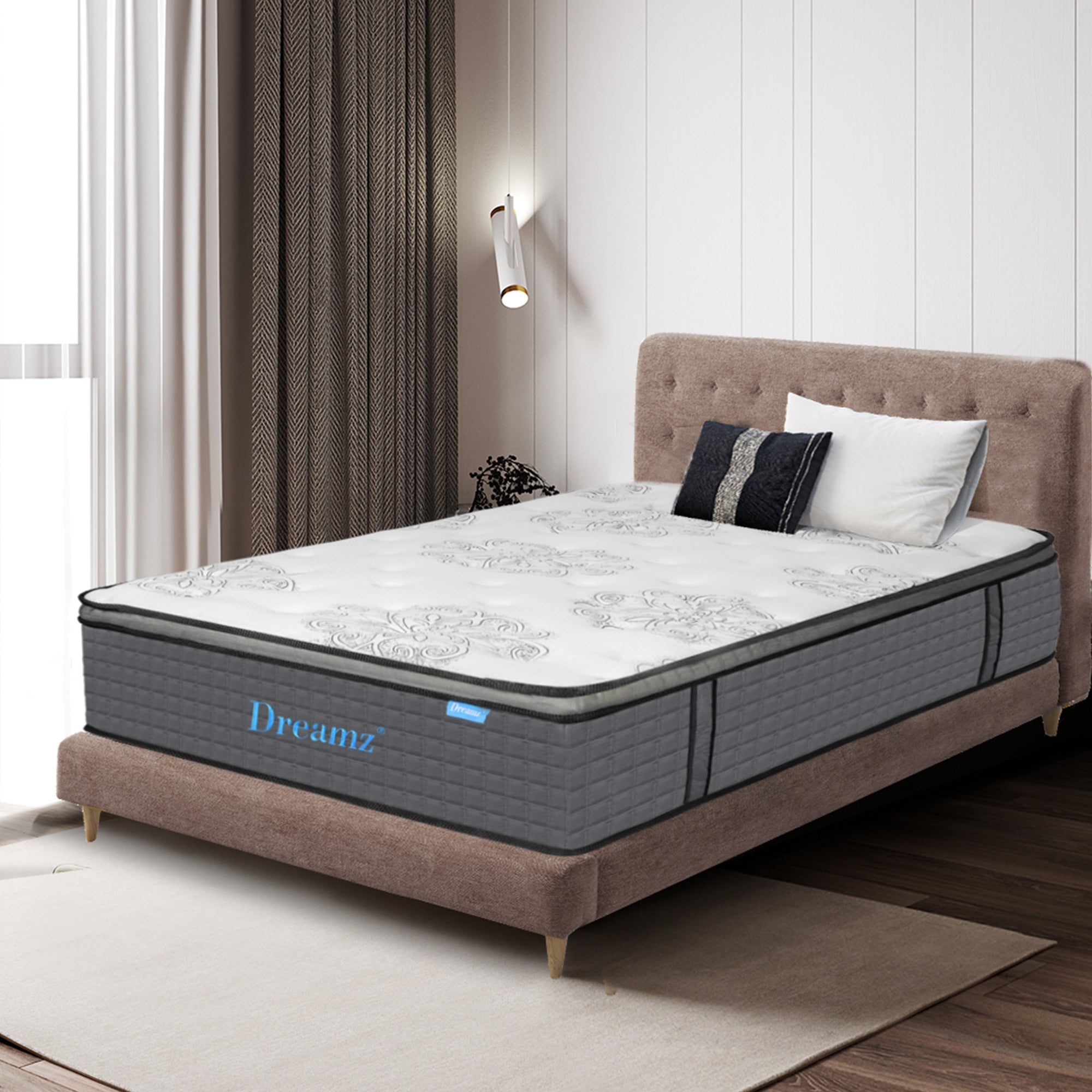 Spring Mattress Double 5 - Zone Pocket Coil Medium Firmness - White - Rivercity House & Home Co. (ABN 18 642 972 209) - Affordable Modern Furniture Australia
