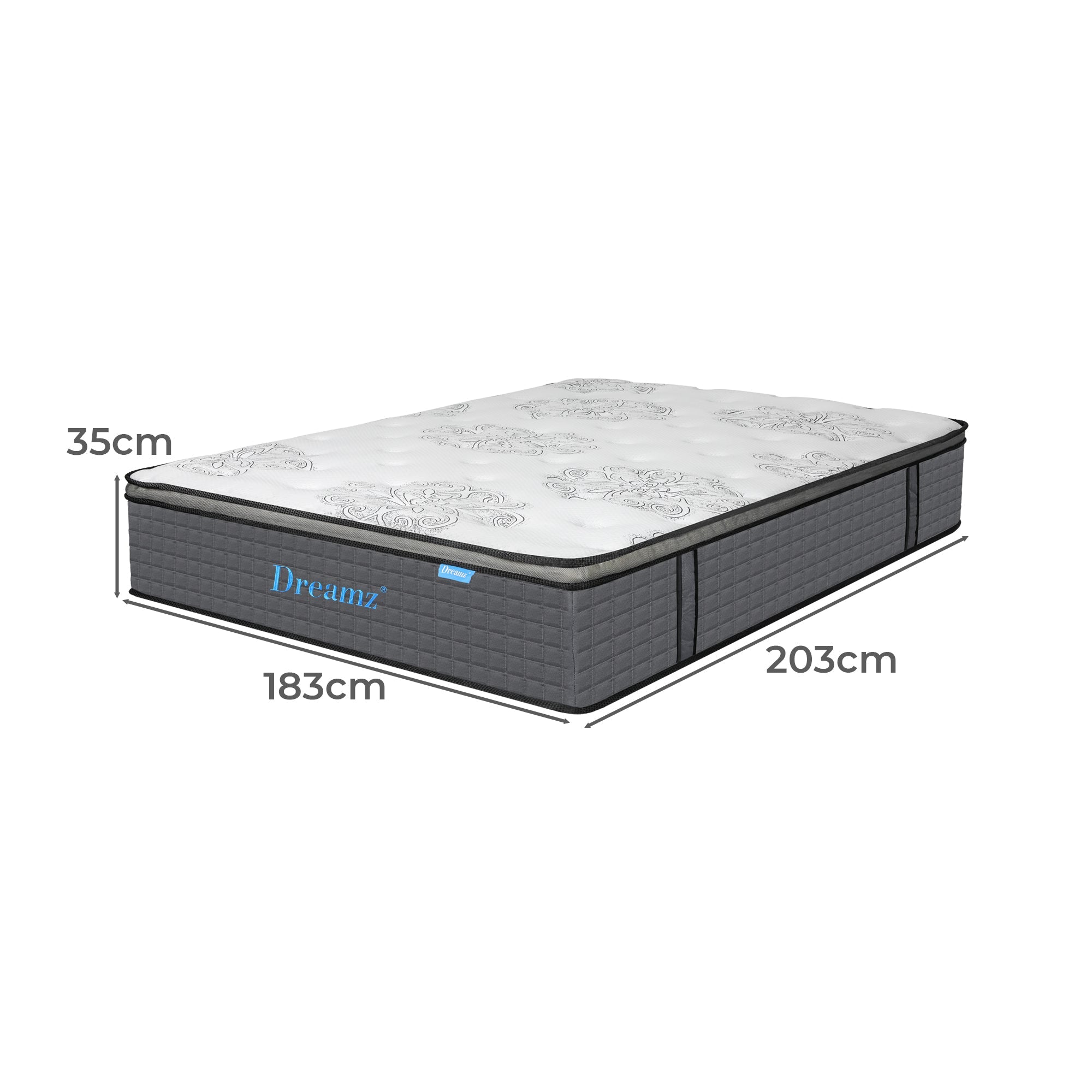 Spring Mattress King Pocket 5 - Zone Medium Firmness - White - Rivercity House & Home Co. (ABN 18 642 972 209) - Affordable Modern Furniture Australia