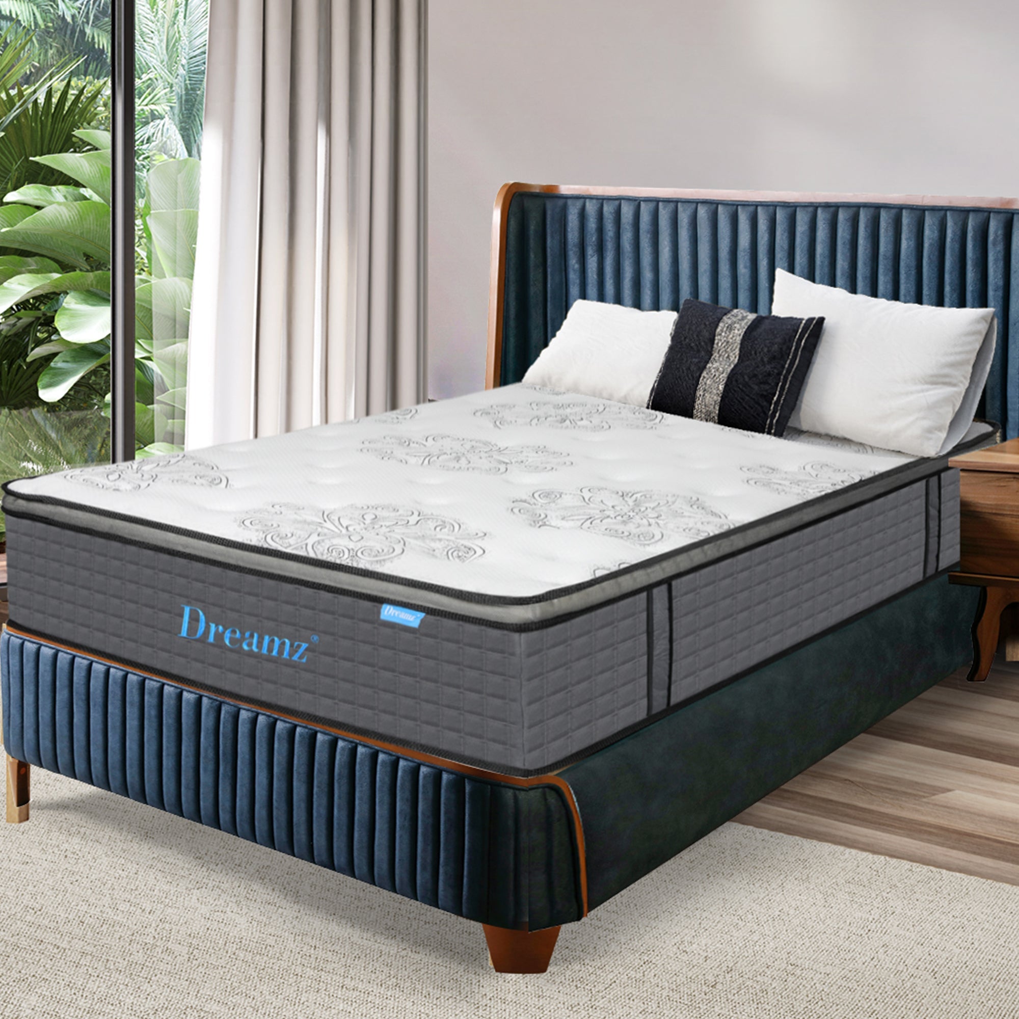 Spring Mattress King Pocket 5 - Zone Medium Firmness - White - Rivercity House & Home Co. (ABN 18 642 972 209) - Affordable Modern Furniture Australia