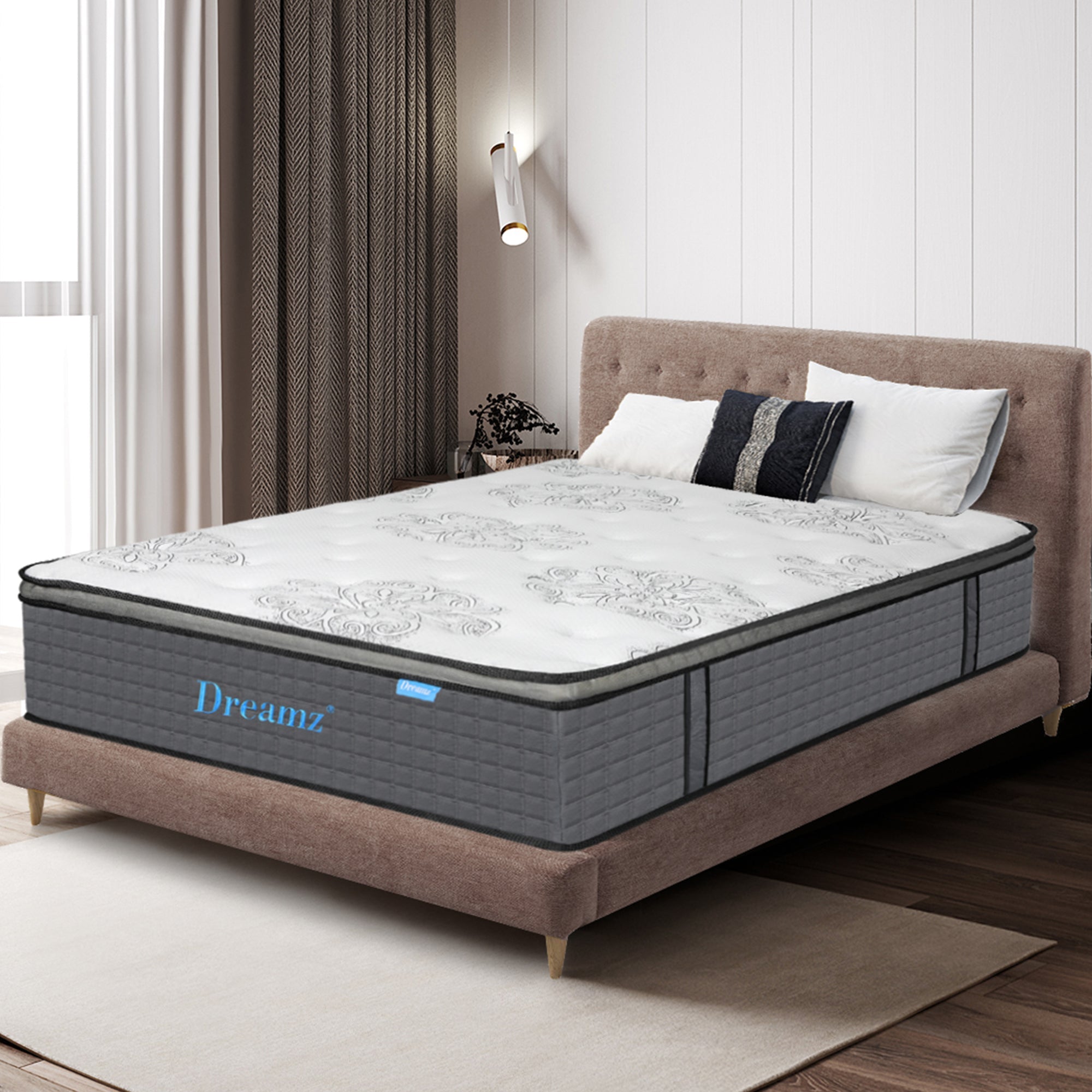 Spring Mattress King Pocket 5 - Zone Medium Firmness - White - Rivercity House & Home Co. (ABN 18 642 972 209) - Affordable Modern Furniture Australia