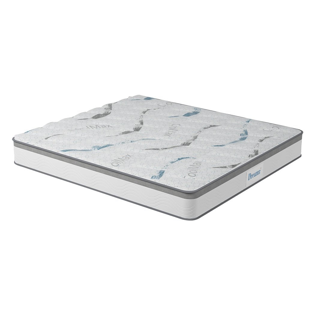 Spring Mattress Single Pocket Coil Bed 25cm Medium Firm - White - Rivercity House & Home Co. (ABN 18 642 972 209) - Affordable Modern Furniture Australia