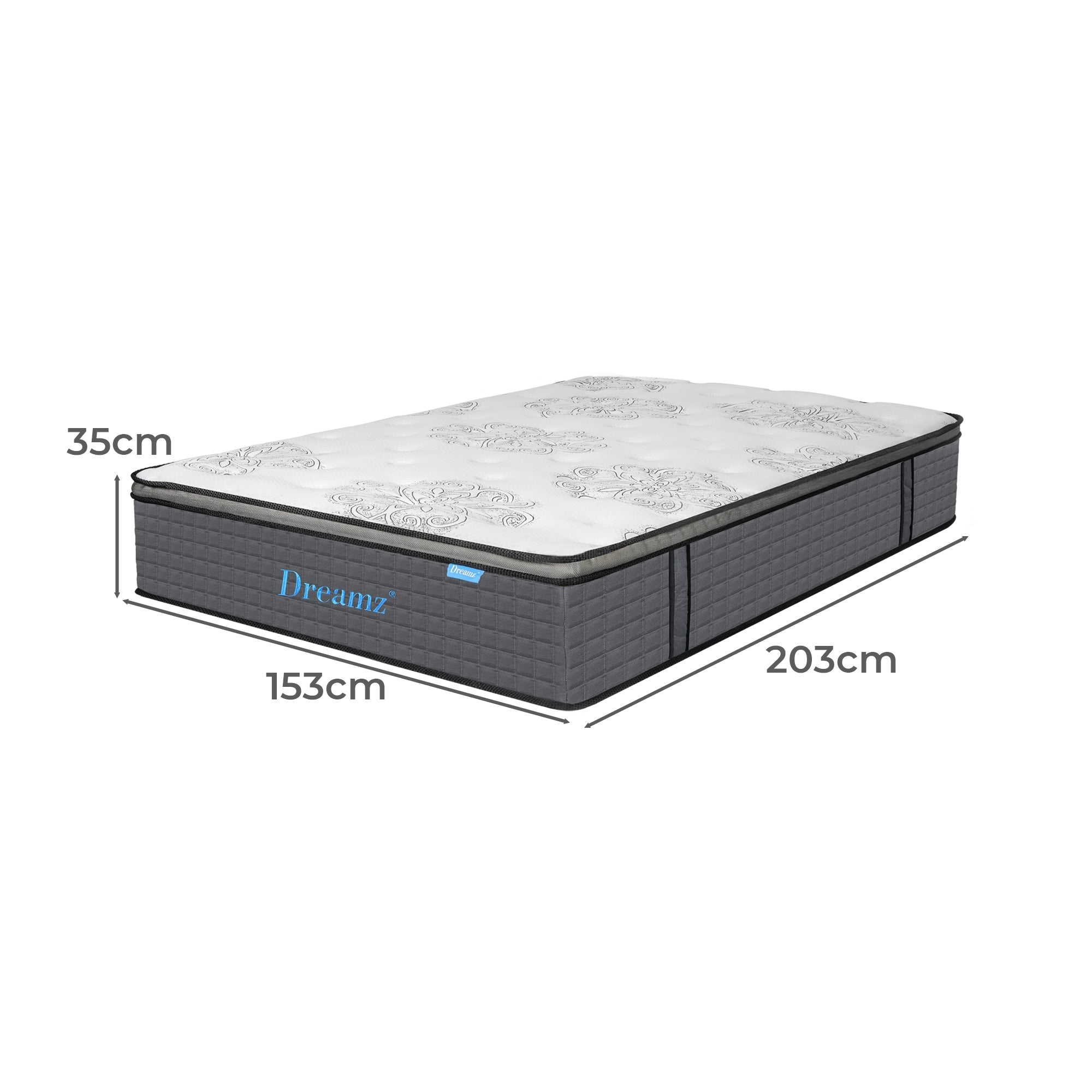 Spring Queen Pocket Spring Mattress Bed - White - Rivercity House & Home Co. (ABN 18 642 972 209) - Affordable Modern Furniture Australia