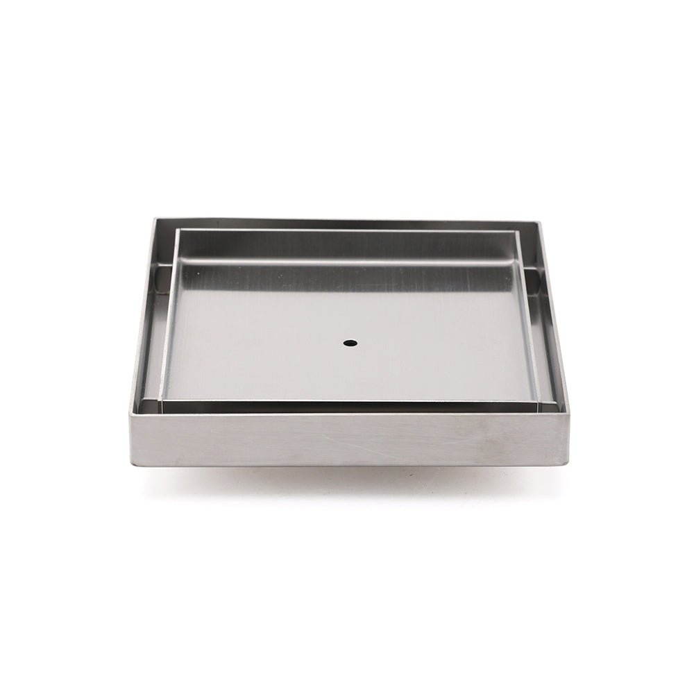 Square 150x150mm Tile Insert Floor Drain 80mm Waste Stainless Steel Shower Grate - Furniture > Bathroom > Shower Heads & Screens - Rivercity House & Home Co. (ABN 18 642 972 209) - Affordable Modern Furniture Australia