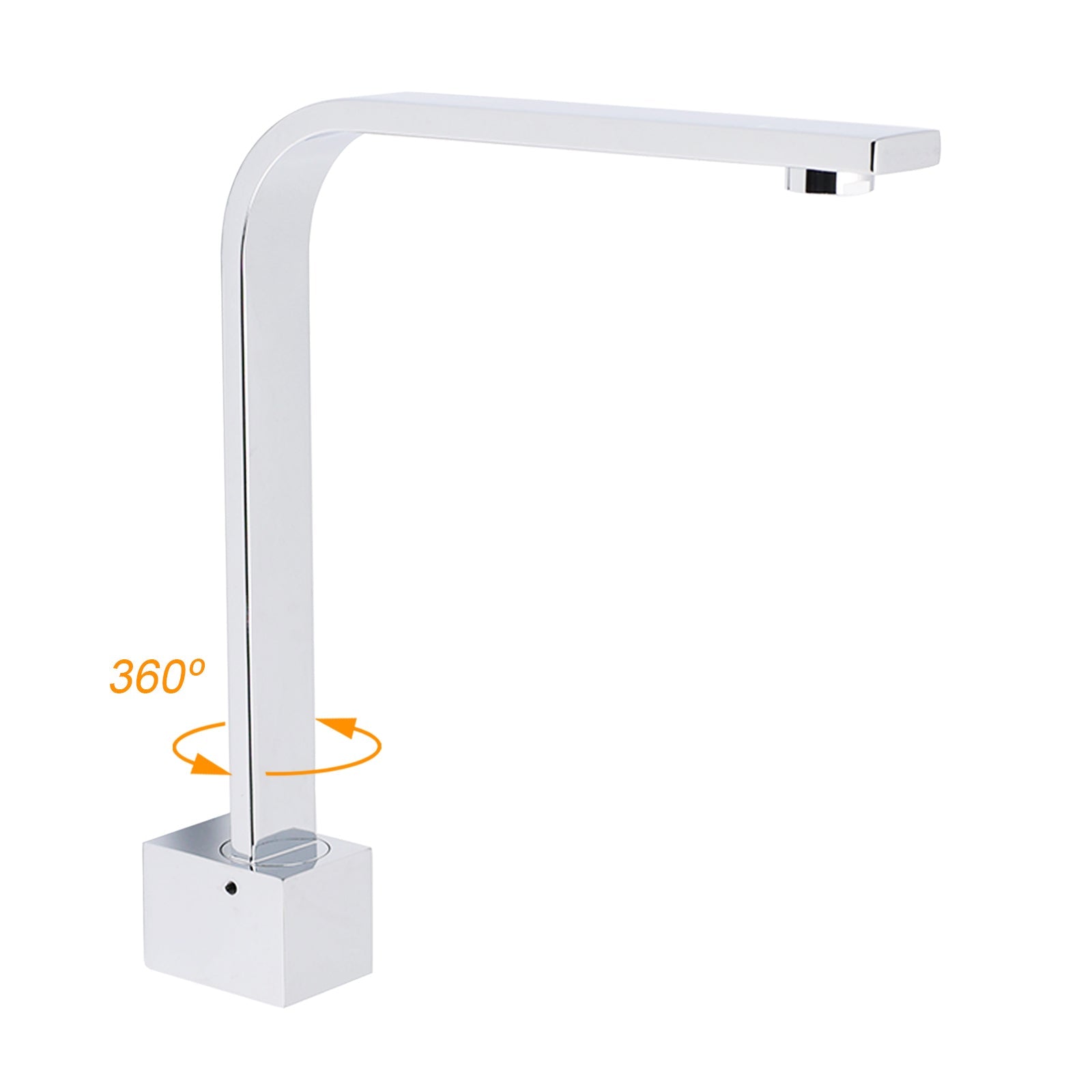 Square Chrome Gooseneck Arm Wall Mounted Swivel Bathtub Spout Faucet Outlet Set - Furniture > Bathroom > Shower Heads & Screens - Rivercity House & Home Co. (ABN 18 642 972 209) - Affordable Modern Furniture Australia