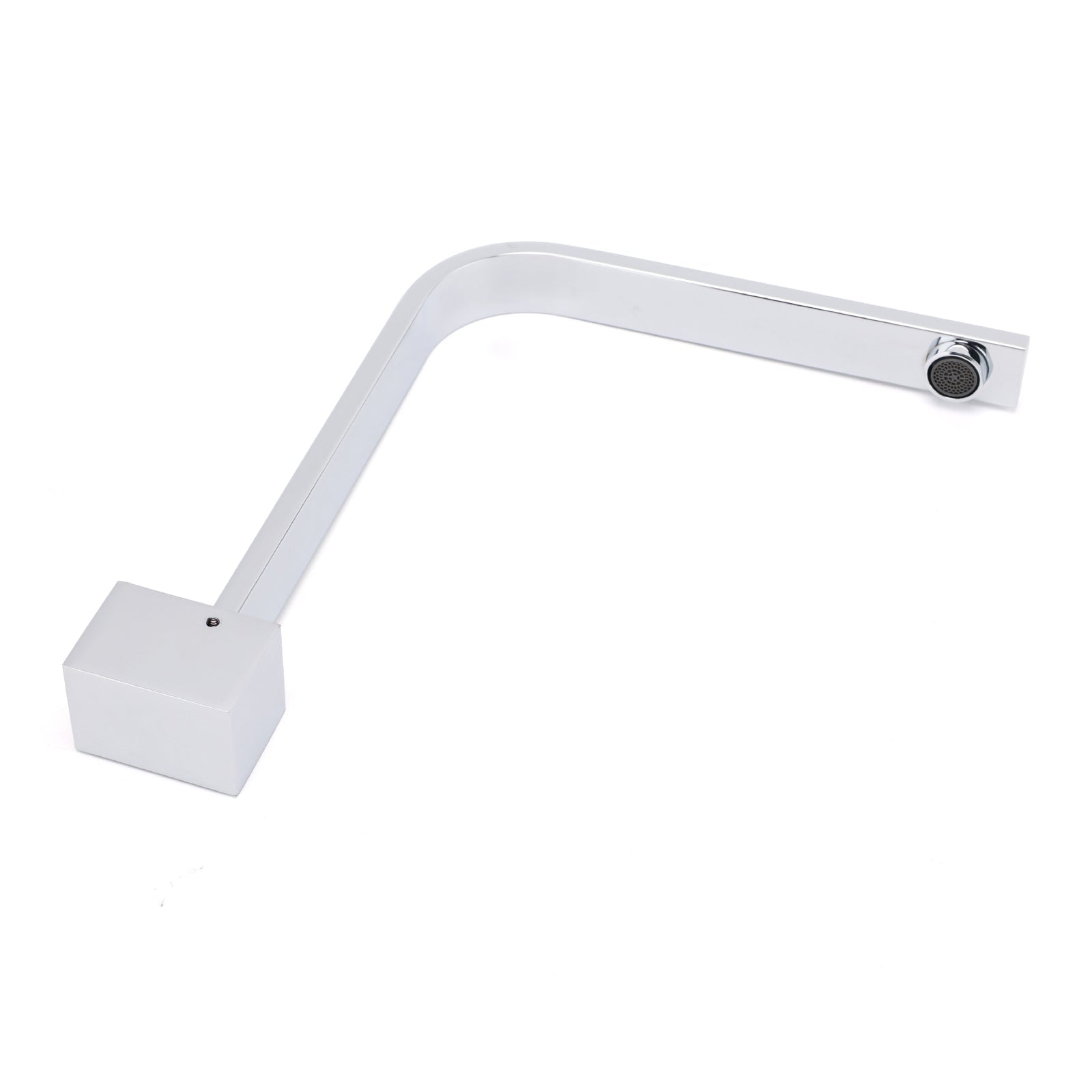 Square Chrome Gooseneck Arm Wall Mounted Swivel Bathtub Spout Faucet Outlet Set - Furniture > Bathroom > Shower Heads & Screens - Rivercity House & Home Co. (ABN 18 642 972 209) - Affordable Modern Furniture Australia