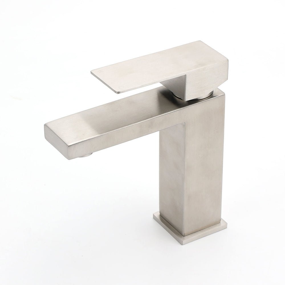 Square Classic 6L/m Basin Vessel Mixer Faucet Tap Kitchen Laundry Brushed Nickel - Furniture > Bathroom > Shower Heads & Screens - Rivercity House & Home Co. (ABN 18 642 972 209) - Affordable Modern Furniture Australia