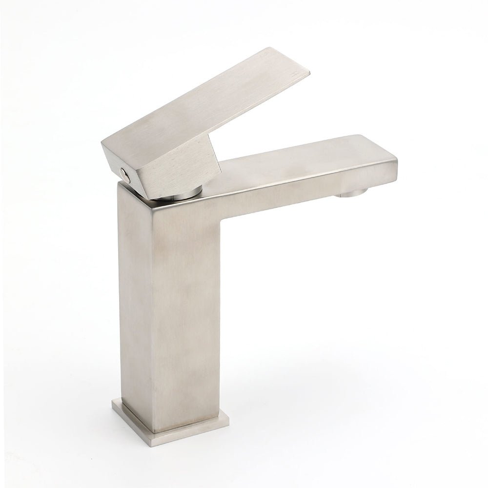 Square Classic 6L/m Basin Vessel Mixer Faucet Tap Kitchen Laundry Brushed Nickel - Furniture > Bathroom > Shower Heads & Screens - Rivercity House & Home Co. (ABN 18 642 972 209) - Affordable Modern Furniture Australia