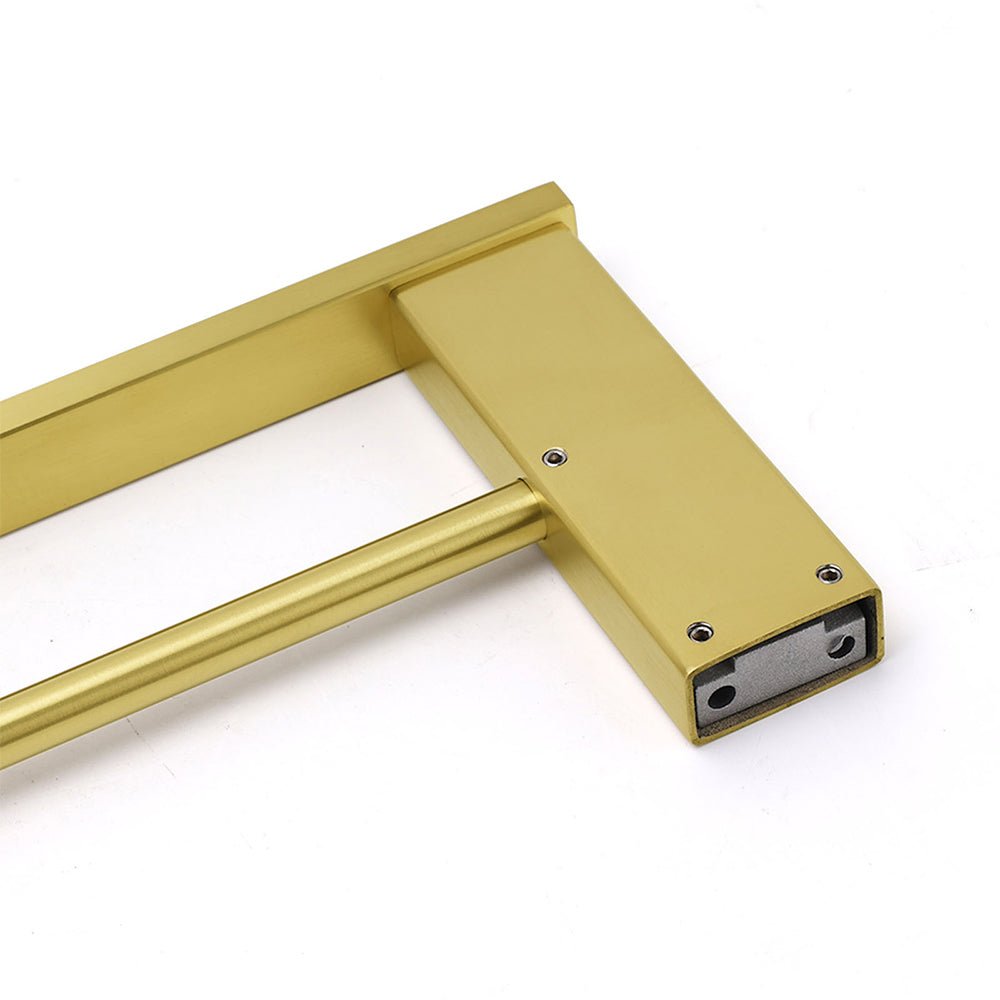 Square SUS Double Towel Rail Rack 600mm Brushed Gold Hanger Holder Bar Bathroom - Home & Garden > Bathroom Accessories > Shower Accessories - Rivercity House & Home Co. (ABN 18 642 972 209) - Affordable Modern Furniture Australia