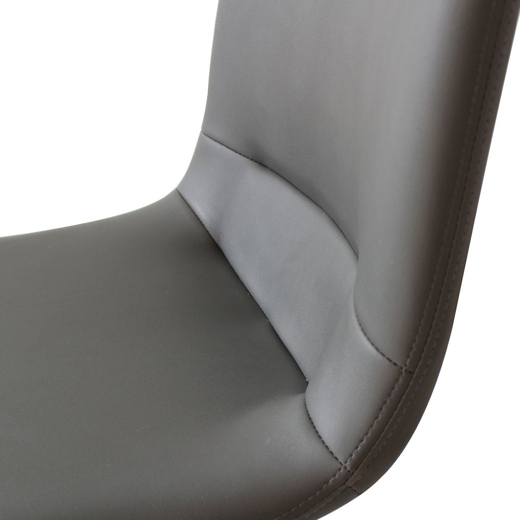 Stackable Dining Chairs Set of 4 with Steel Frame - Grey - Rivercity House & Home Co. (ABN 18 642 972 209) - Affordable Modern Furniture Australia