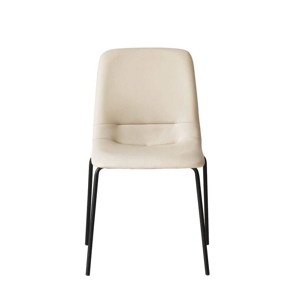 Stackable Kitchen Dining Chairs Set of 4 - Beige - Rivercity House & Home Co. (ABN 18 642 972 209) - Affordable Modern Furniture Australia