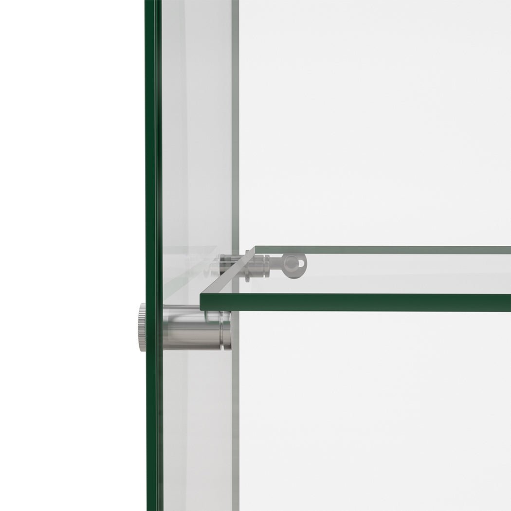 Stacked 169cm Tall 4 - Tier Glass Display Cabinet with Wheels and Lock - Black - Rivercity House & Home Co. (ABN 18 642 972 209) - Affordable Modern Furniture Australia