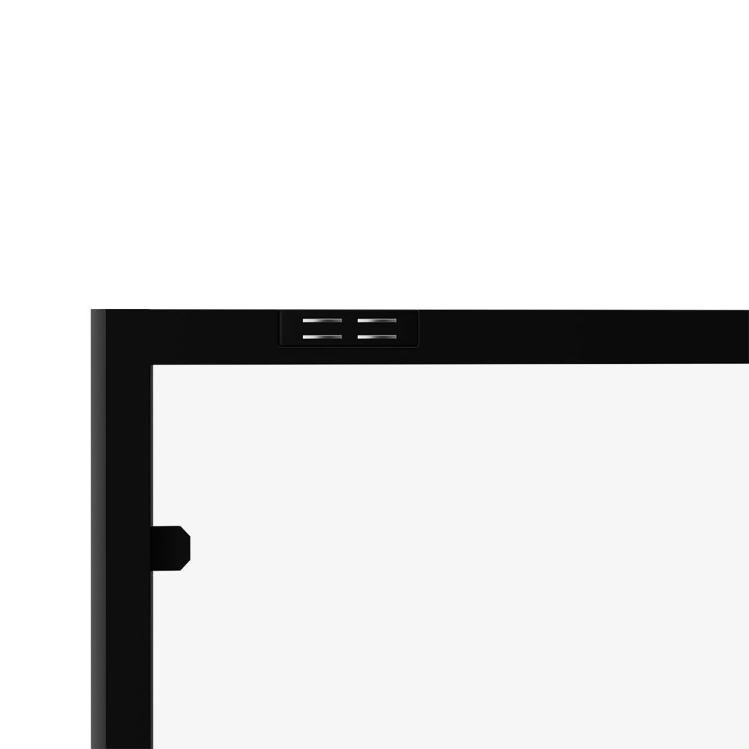 Stacked 4 - Tier Tempered Glass Display Cabinet with Magnetic Doors - Black - Rivercity House & Home Co. (ABN 18 642 972 209) - Affordable Modern Furniture Australia