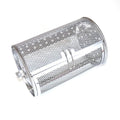 Stainless Steel 25cm Air Fryer Rotisserie Basket with 360° Rotation for Fries, Nuts & Meat - Silver