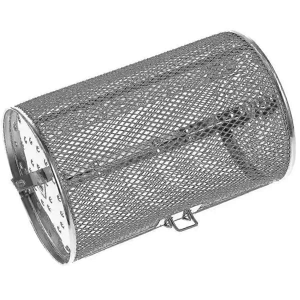 Stainless Steel 25cm Air Fryer Rotisserie Basket with 360° Rotation for Fries, Nuts & Meat - Silver - Appliances > Kitchen Appliances > Kitchen Appliance Accessories - Rivercity House & Home Co. (ABN 18 642 972 209) - Affordable Modern Furniture Australia