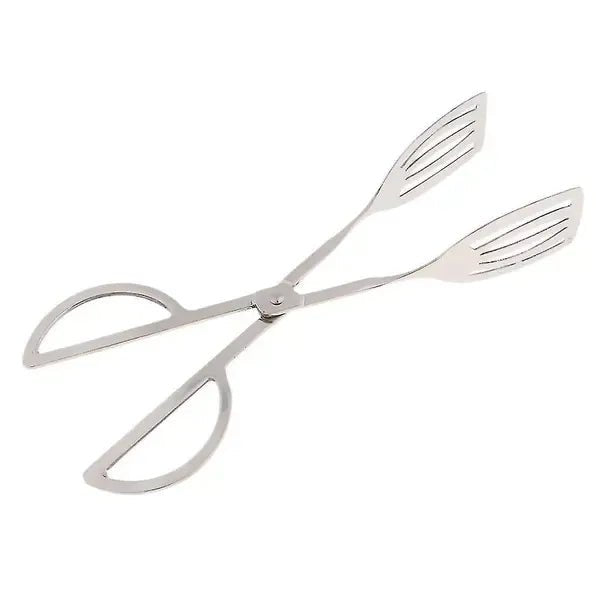 Stainless Steel BBQ Serving Tongs with Wide Non-Slip Gripping Heads 25 cm - Silver - Home & Garden > BBQ > BBQ Tools - Rivercity House & Home Co. (ABN 18 642 972 209) - Affordable Modern Furniture Australia