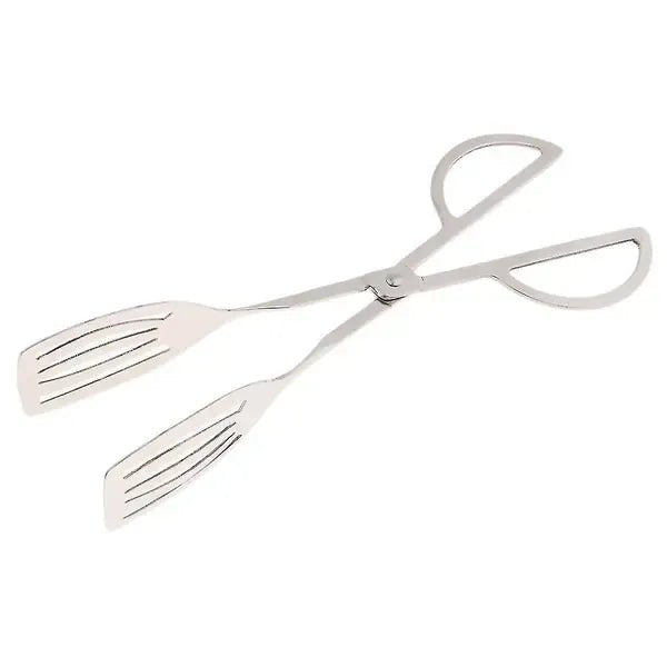 Stainless Steel BBQ Serving Tongs with Wide Non-Slip Gripping Heads 25 cm - Silver - Home & Garden > BBQ > BBQ Tools - Rivercity House & Home Co. (ABN 18 642 972 209) - Affordable Modern Furniture Australia