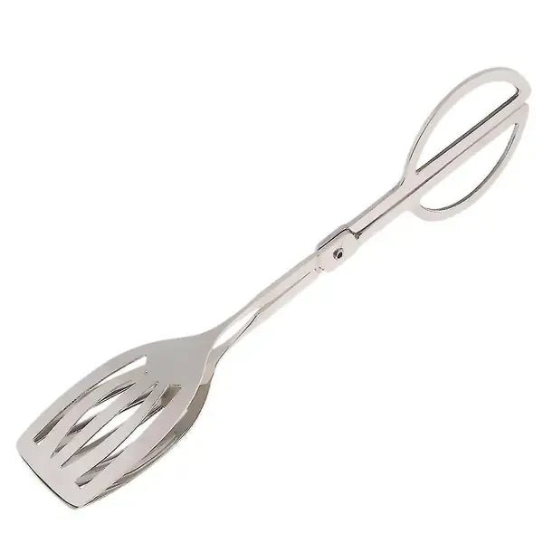 Stainless Steel BBQ Serving Tongs with Wide Non-Slip Gripping Heads 25 cm - Silver - Home & Garden > BBQ > BBQ Tools - Rivercity House & Home Co. (ABN 18 642 972 209) - Affordable Modern Furniture Australia