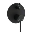 Stainless Steel Round Shower Mixer Diverter Lead Free - Black