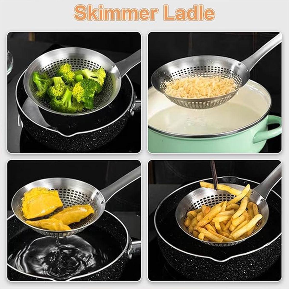 Stainless Steel Colander Spoon Kitchen Strainer Tool for Pasta Rice Vegetable - Home & Garden > Kitchenware > Kitchen Utensils - Rivercity House & Home Co. (ABN 18 642 972 209) - Affordable Modern Furniture Australia