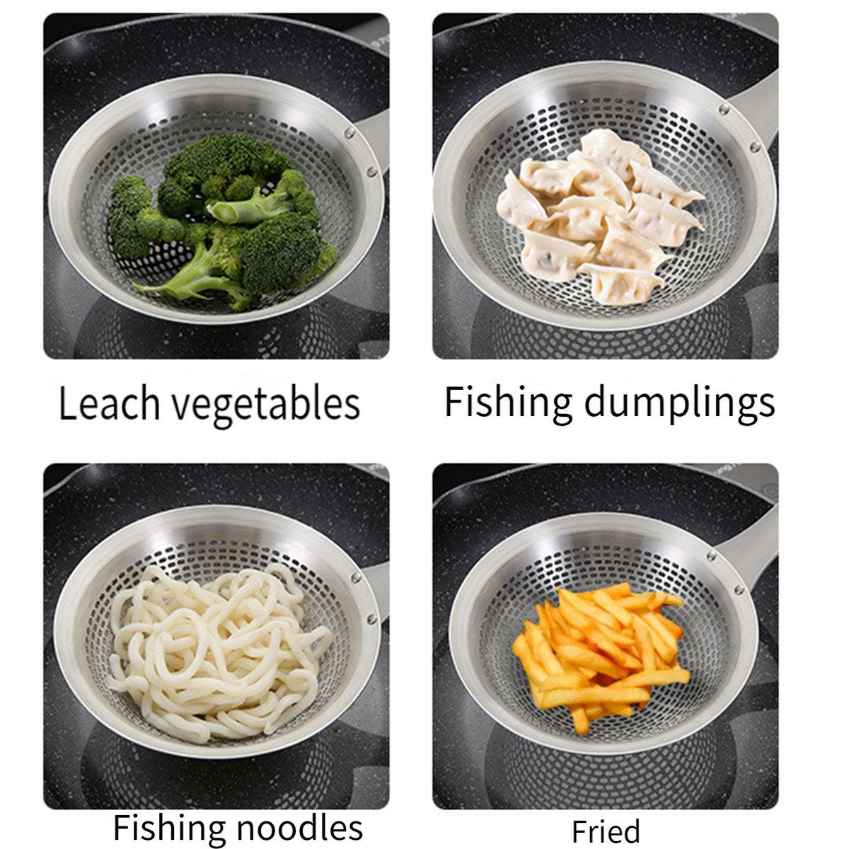 Stainless Steel Colander Spoon Kitchen Strainer Tool for Pasta Rice Vegetable - Home & Garden > Kitchenware > Kitchen Utensils - Rivercity House & Home Co. (ABN 18 642 972 209) - Affordable Modern Furniture Australia