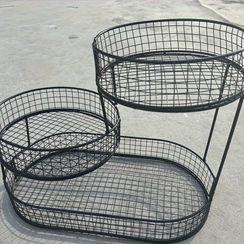 Stainless Steel Fruit Basket Storage - Black - Home & Garden > Kitchenware > Food Storage - Rivercity House & Home Co. (ABN 18 642 972 209) - Affordable Modern Furniture Australia