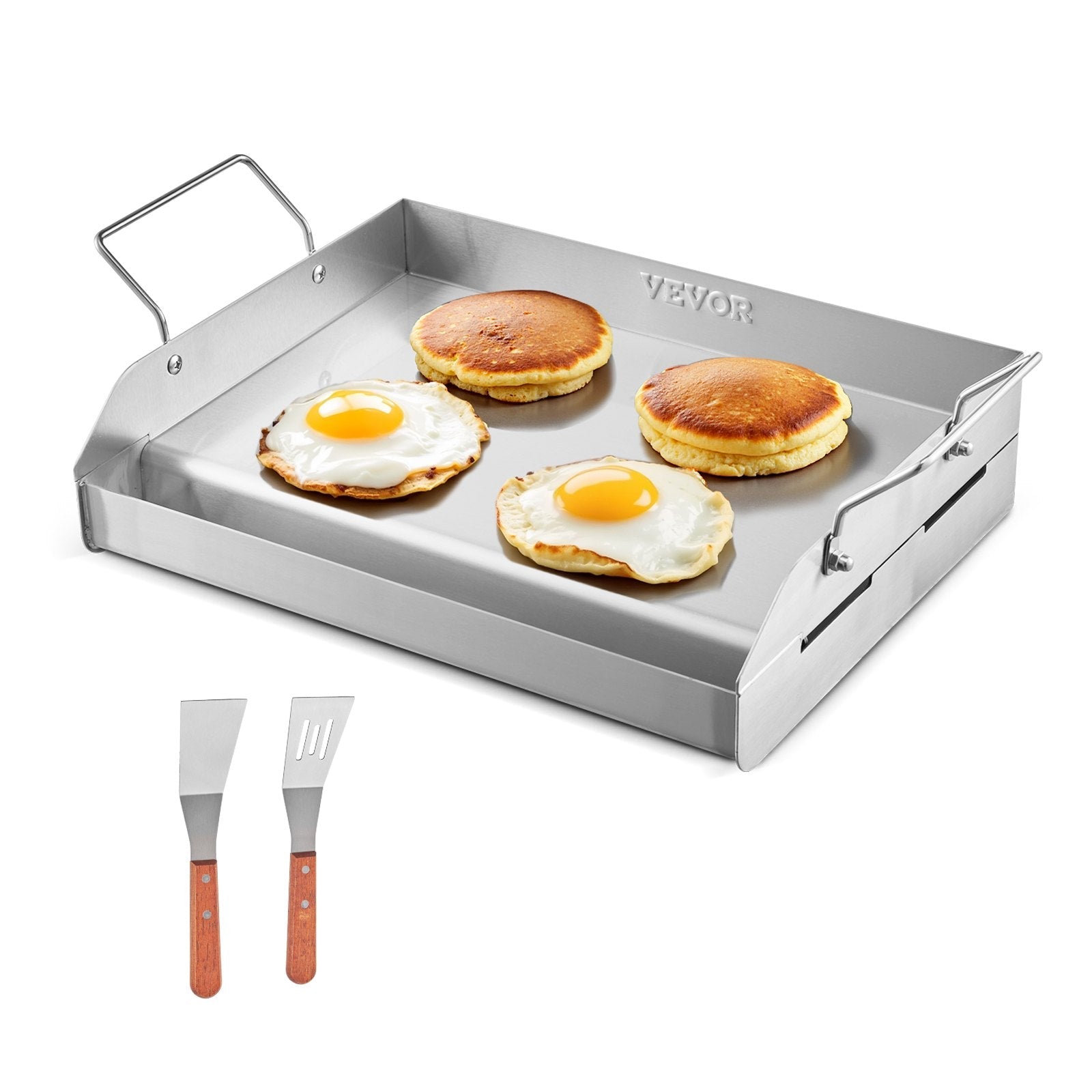 Stainless Steel Griddle, 17x13 inch Universal Flat Top Rectangular Plate, Gas Grill Griddle for BBQ Grill, Teppanyaki, Portable Family Cookware with Handle, for Camping Tailgating Party - Outdoor Recreation > Boating > Paddles & Oars - Rivercity House & Home Co. (ABN 18 642 972 209) - Affordable Modern Furniture Australia