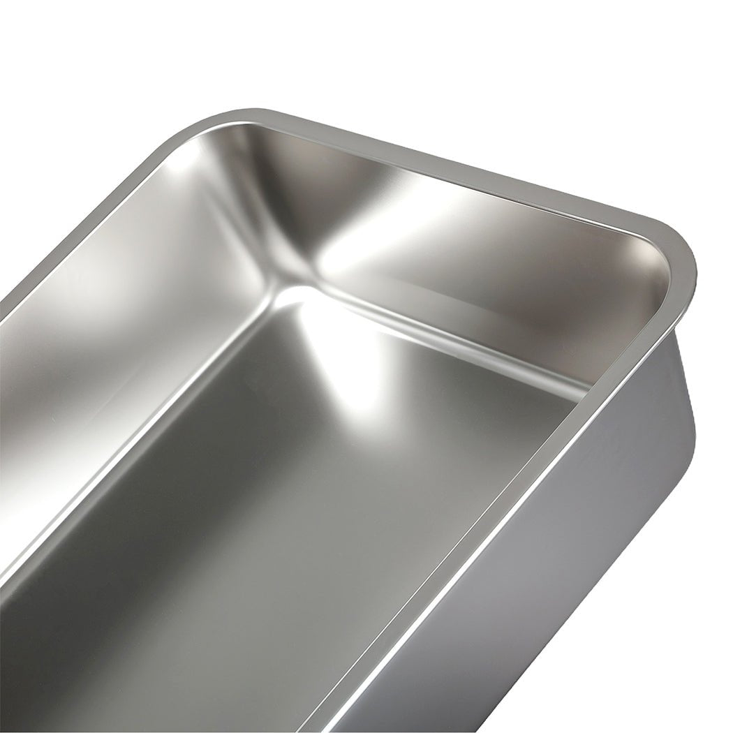 Stainless Steel Large Cat Litter Box with High Sides and Easy Clean Design - Grey - Rivercity House & Home Co. (ABN 18 642 972 209) - Affordable Modern Furniture Australia
