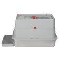 Stainless Steel Large Enclosed Hooded Cat Litter Box 60L - Grey