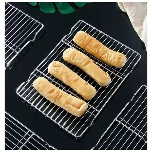 Stainless Steel Rectangular Grill Rack 16 x 26 cm for BBQ Grilling and Food Draining - Home & Garden > BBQ > BBQs & Accessories - Rivercity House & Home Co. (ABN 18 642 972 209) - Affordable Modern Furniture Australia