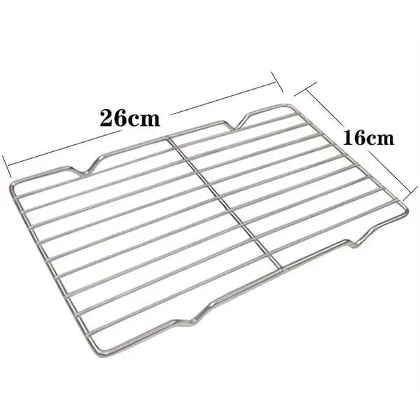 Stainless Steel Rectangular Grill Rack 16 x 26 cm for BBQ Grilling and Food Draining - Home & Garden > BBQ > BBQs & Accessories - Rivercity House & Home Co. (ABN 18 642 972 209) - Affordable Modern Furniture Australia
