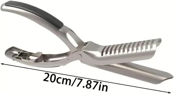 Stainless Steel Rib Membrane Remover Tool with Curved Blade and Non-Slip Handle - Silver - Home & Garden > BBQ > BBQ Tools - Rivercity House & Home Co. (ABN 18 642 972 209) - Affordable Modern Furniture Australia