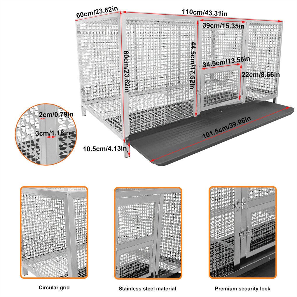 Stainless Steel XL Chicken Coop House - Pet Care > Coops & Hutches > Coop & Hutch Accessories - Rivercity House & Home Co. (ABN 18 642 972 209) - Affordable Modern Furniture Australia