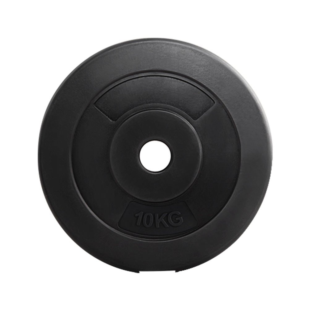 Standard 2x 10kg Weight Plates for Barbell Lifting - Black - Sports & Fitness > Exercise, Gym & Fitness > Free Weights - Rivercity House & Home Co. (ABN 18 642 972 209) - Affordable Modern Furniture Australia