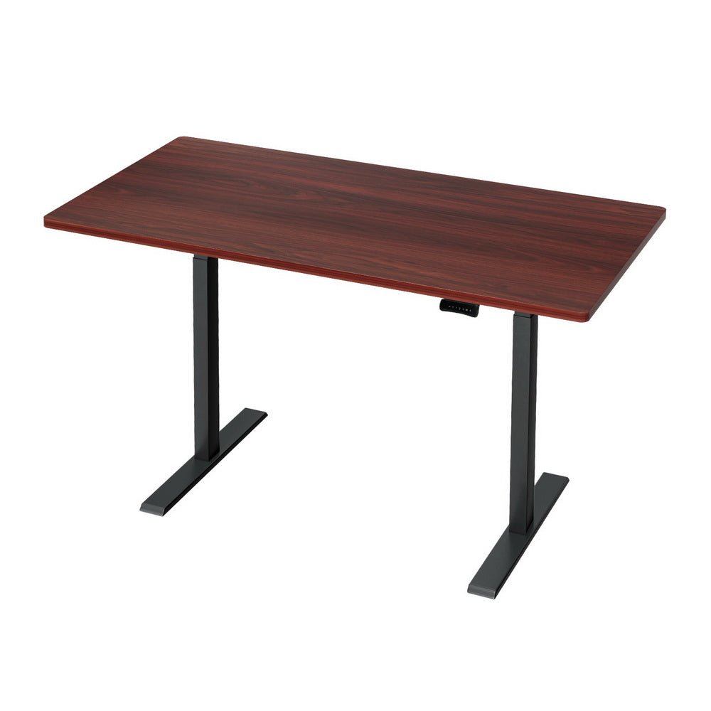 Standing Desk Electric Adjustable Sit Stand Desks Black Walnut 140cm - Furniture > Office - Rivercity House & Home Co. (ABN 18 642 972 209) - Affordable Modern Furniture Australia