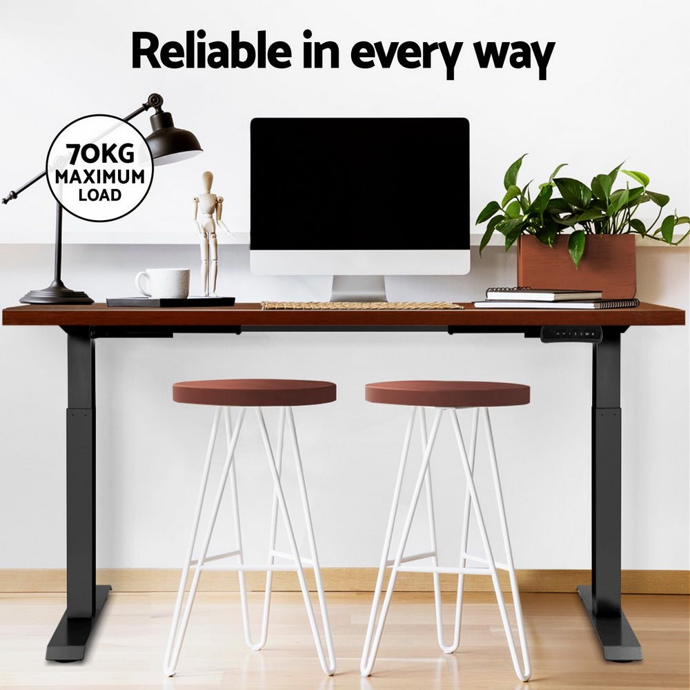 Standing Desk Electric Height Adjustable Sit Stand Desks Black Walnut - Furniture > Office - Rivercity House & Home Co. (ABN 18 642 972 209) - Affordable Modern Furniture Australia