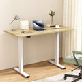 Standing Desk Electric Height Adjustable Sit Stand Desks White Oak 140cm