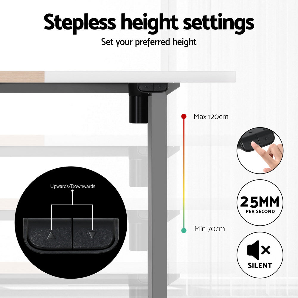 Standing Desk Electric Sit Stand Desks 120CM - Furniture > Office - Rivercity House & Home Co. (ABN 18 642 972 209) - Affordable Modern Furniture Australia