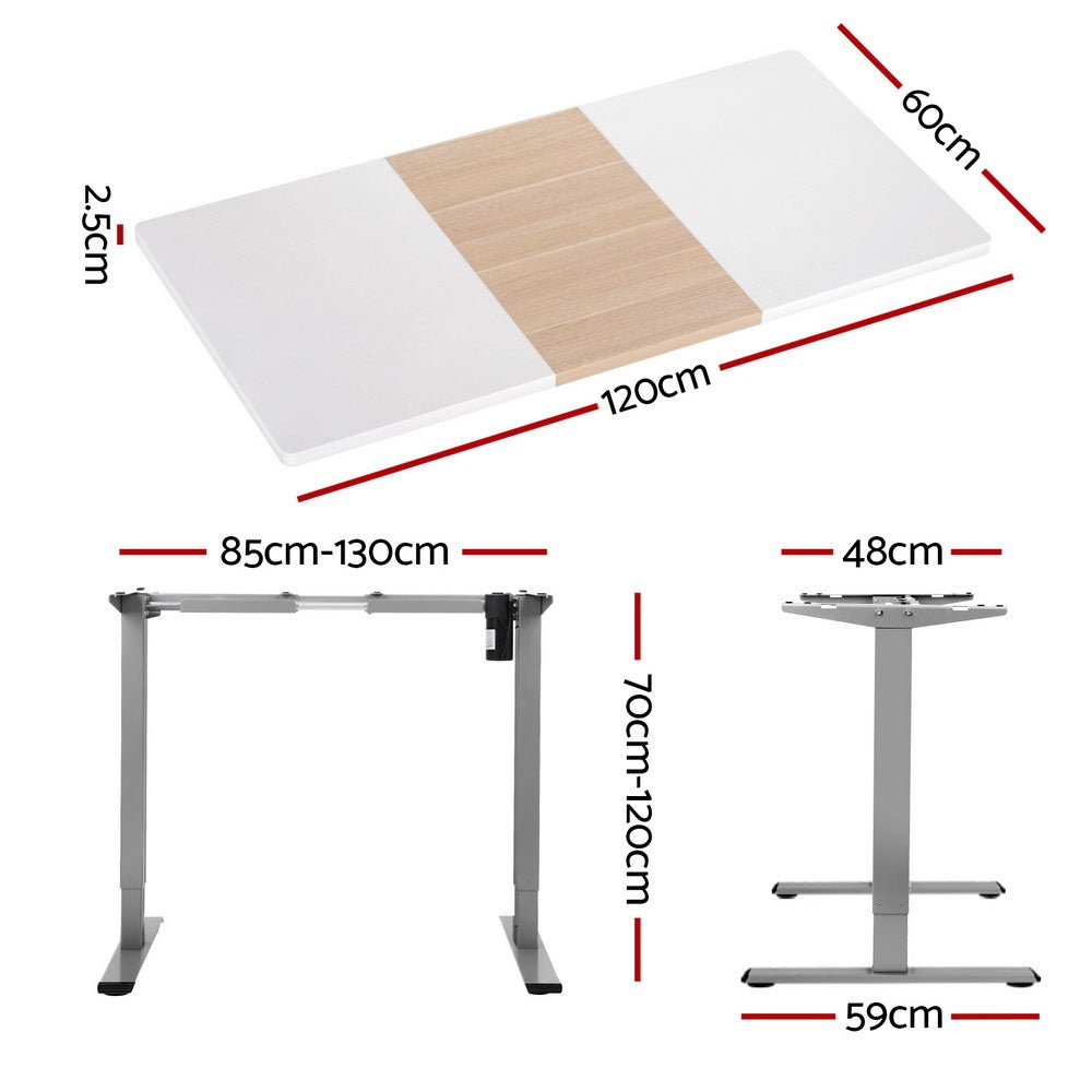 Standing Desk Electric Sit Stand Desks 120CM - Furniture > Office - Rivercity House & Home Co. (ABN 18 642 972 209) - Affordable Modern Furniture Australia