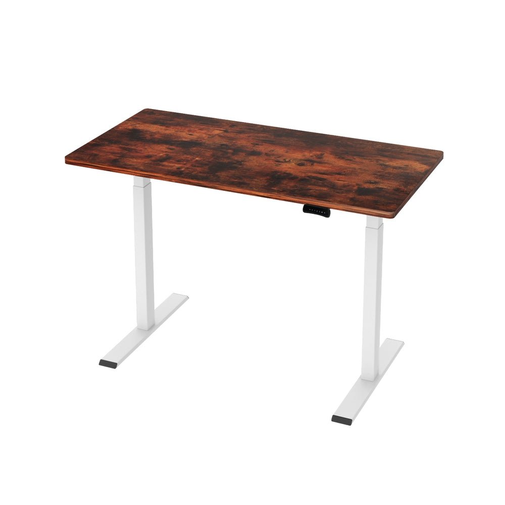 Standing Desk Motorised Dual Motor 120CM Rustic Brwon - Furniture > Office > Desks - Rivercity House & Home Co. (ABN 18 642 972 209) - Affordable Modern Furniture Australia